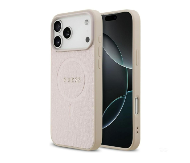 Guess Saffiano Classic Logo MagSafe do iPhone 17 Pro Max różowy - 1365578 - zdjęcie